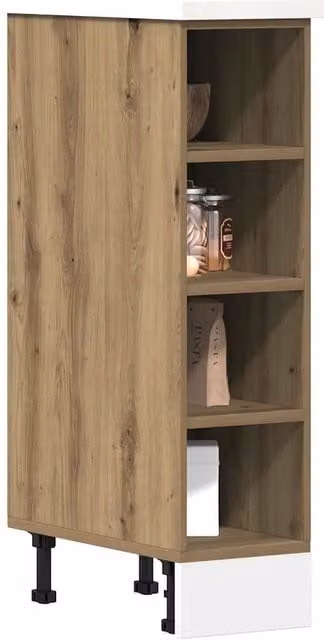 Berkfield Home Artisan Oak Brown Freestanding Kitchen Base Unit with Hinged Doors and Internal Shelves W/D/H: 44.0 x 44.5 x 81.5 cm – 1