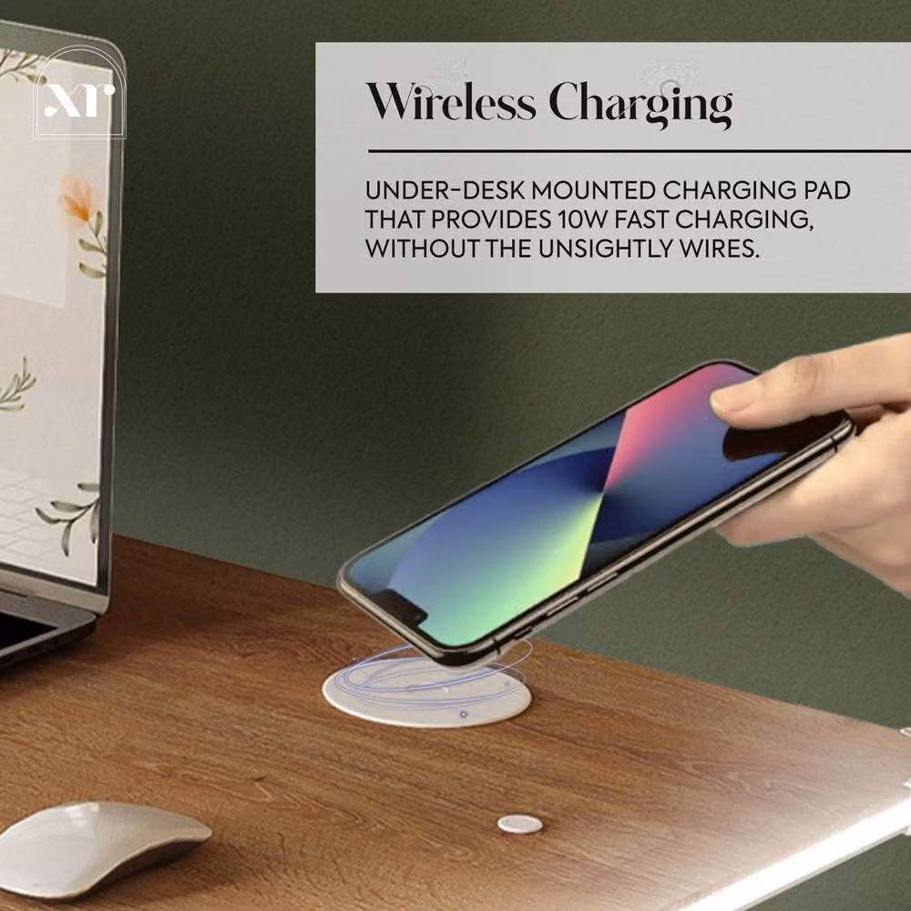 X Rocker Oka RGB LED Gaming Desk with Wireless Charging in Light Oak – 3