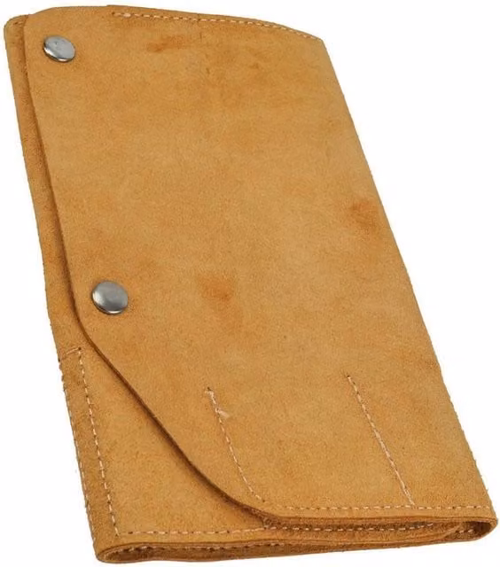 Faithfull 10 Pocket Leather Tool Roll, Brown and Multicolour, W: 48 cm x H: 27 cm