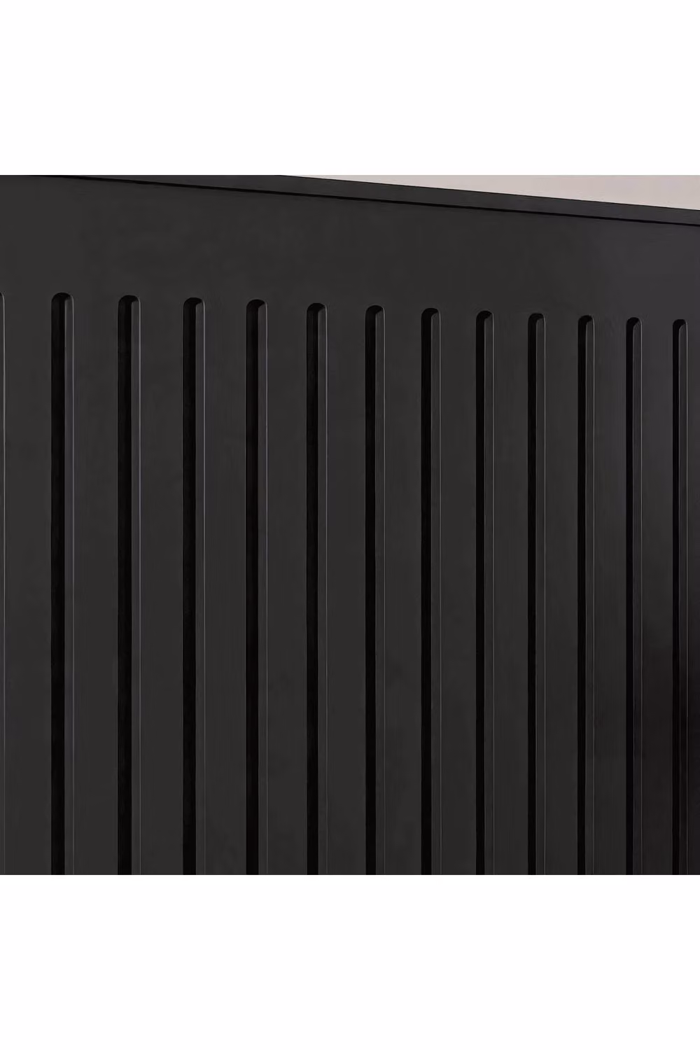 Home Source Loxley Medium Radiator Cover, Black MDF Wood, W/D/H: 112.0 x 19.0 x 82.0 cm – 3