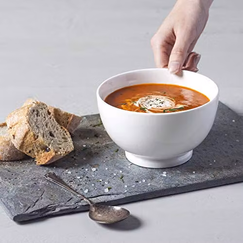 WM Bartleet & Sons 1750 T202 Traditional Porcelain Soup and Cereal Bowl, White, Diameter: 14 cm – 2