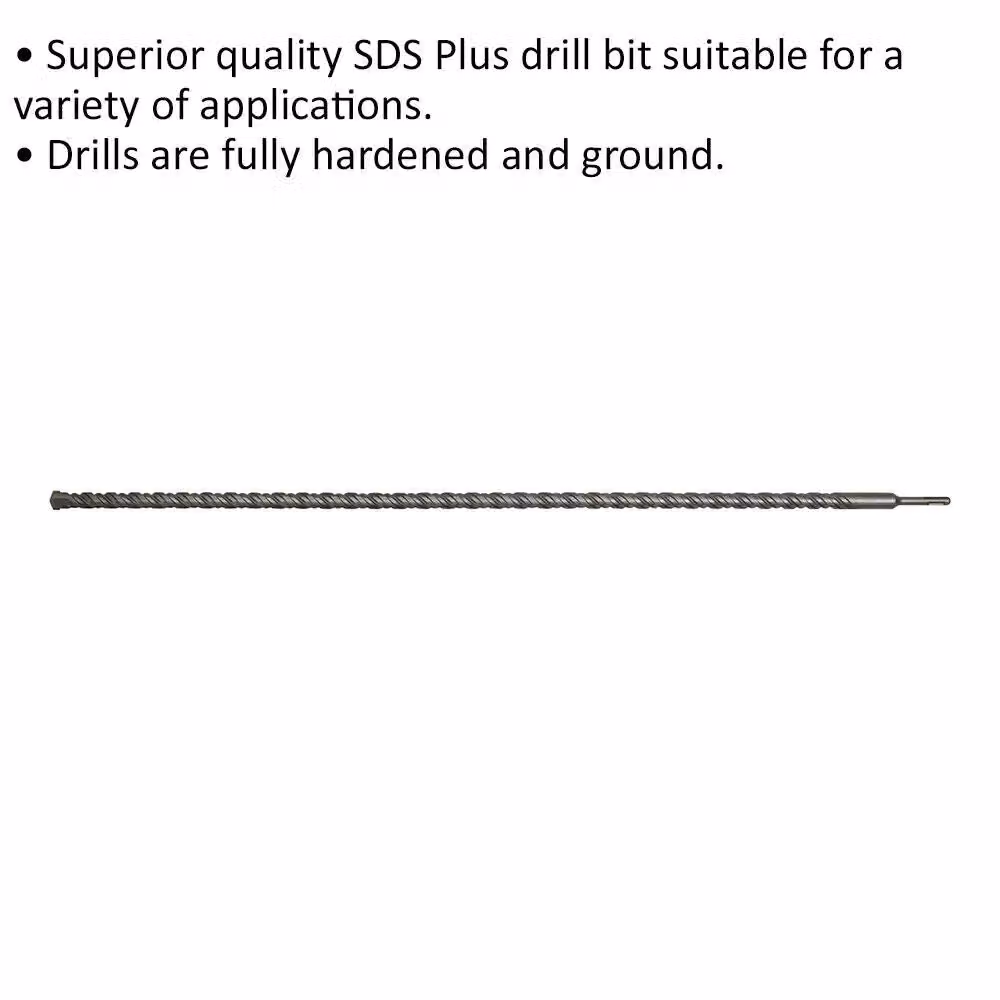 Loops SDS Plus Drill Bit, Silver and Multicolour, Diameter: 25 mm, Length: 1000 mm – 2