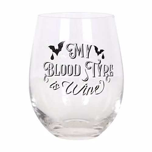 Something Different My Blood Type is Wine Stemless Glass Tumbler, Transparent – 1