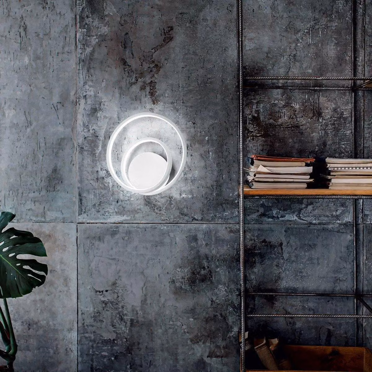 Netlighting OZ Dimmable Swirl Integrated LED Wall Lamp in White, 3000K Warm White – 2