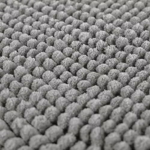Brentfords OHS Chenille Bath Mat, Grey, W/D/H: 110 x 45 x 1.3 cm – 4