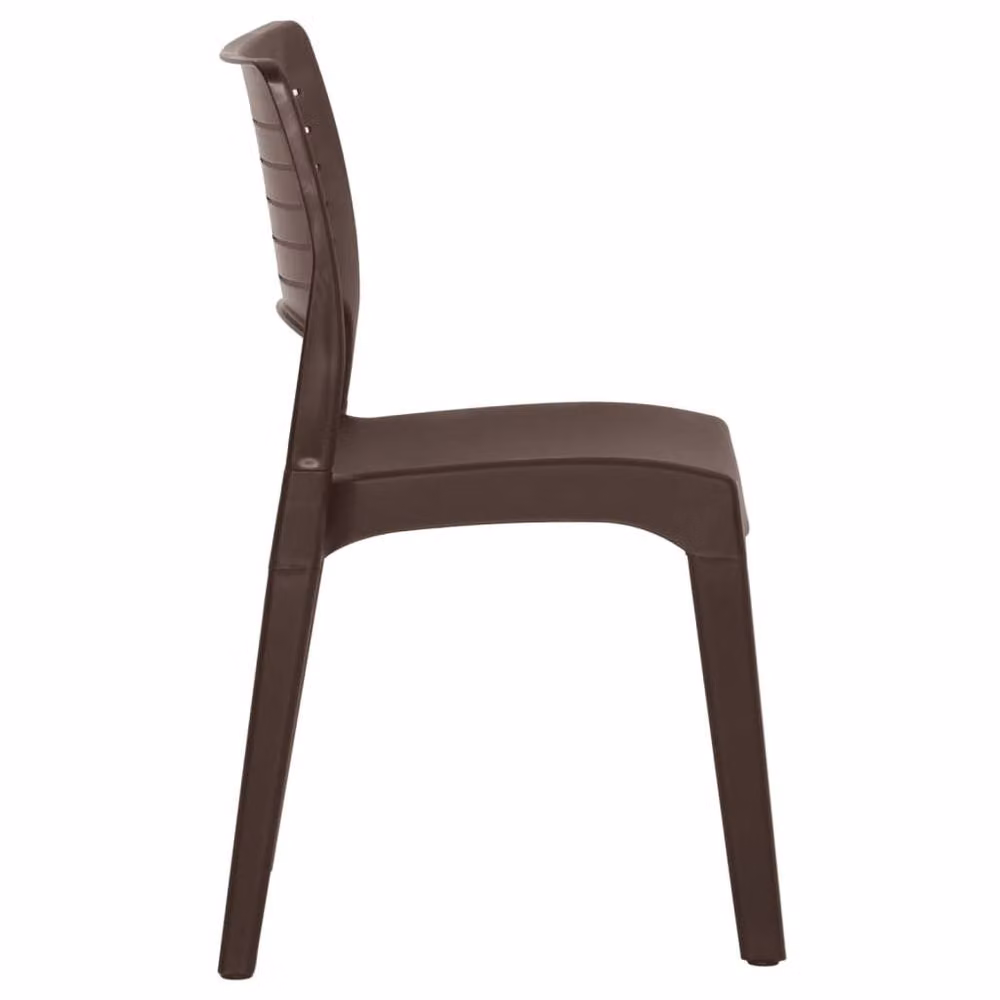 Berkfield Home Set of 2 Modern Brown Polypropylene Garden Chairs – 4