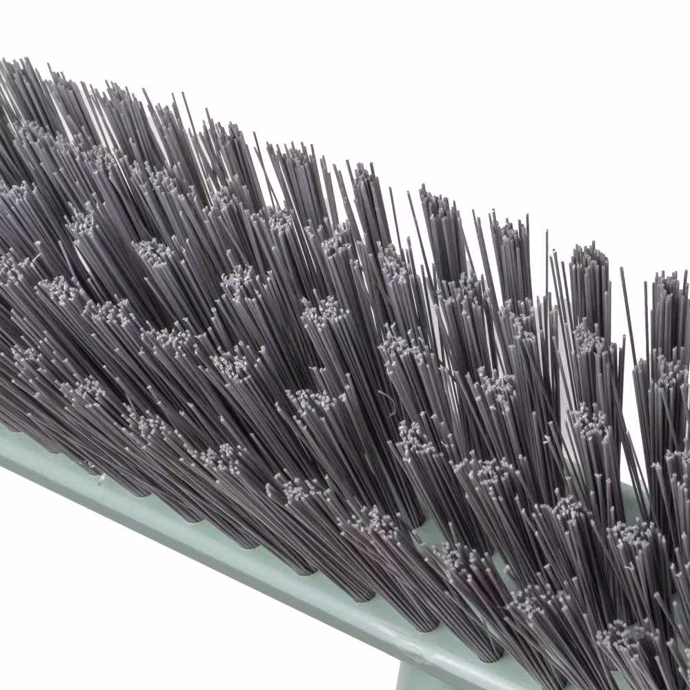 JVL Angled Sweeping Broom with Hard Bristles in Grey and Green – 2