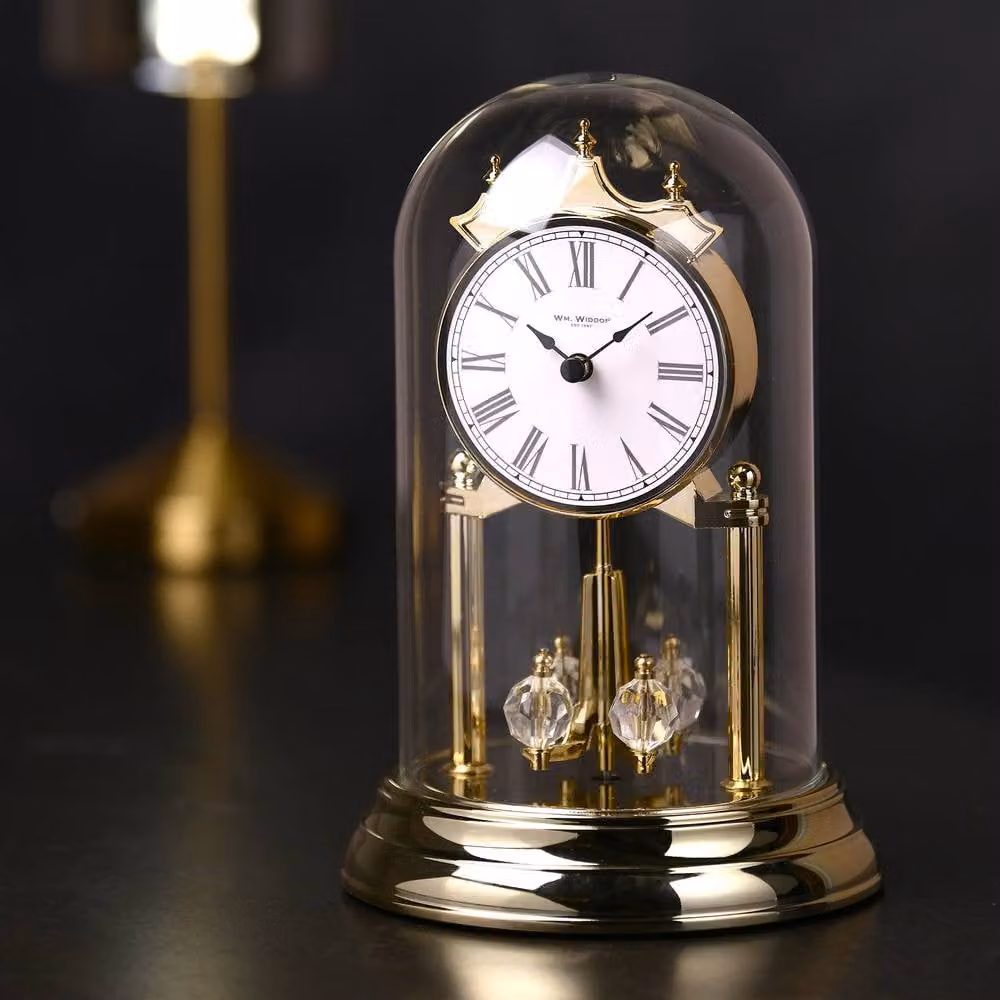 William Widdop Gold Rotating Pendulum Anniversary Tabletop Analog Clock – 4