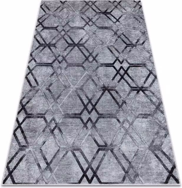 RugsX Miro Geometric Grey Modern Rug, W: 290 cm, D: 200 cm
