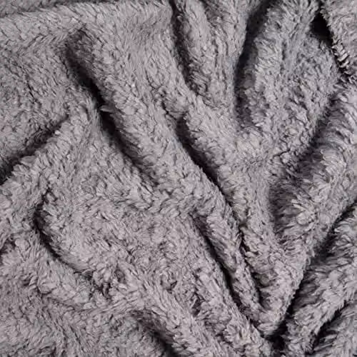 Brentfords Charcoal Grey Teddy Fleece Throw, W/D/H: 125 x 150 cm – 4