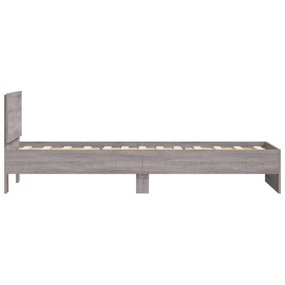 Berkfield Home Modern Grey Bed Frame with Headboard and Lift Up Base, W/D/H: 90 x 200 x 70 cm – 4