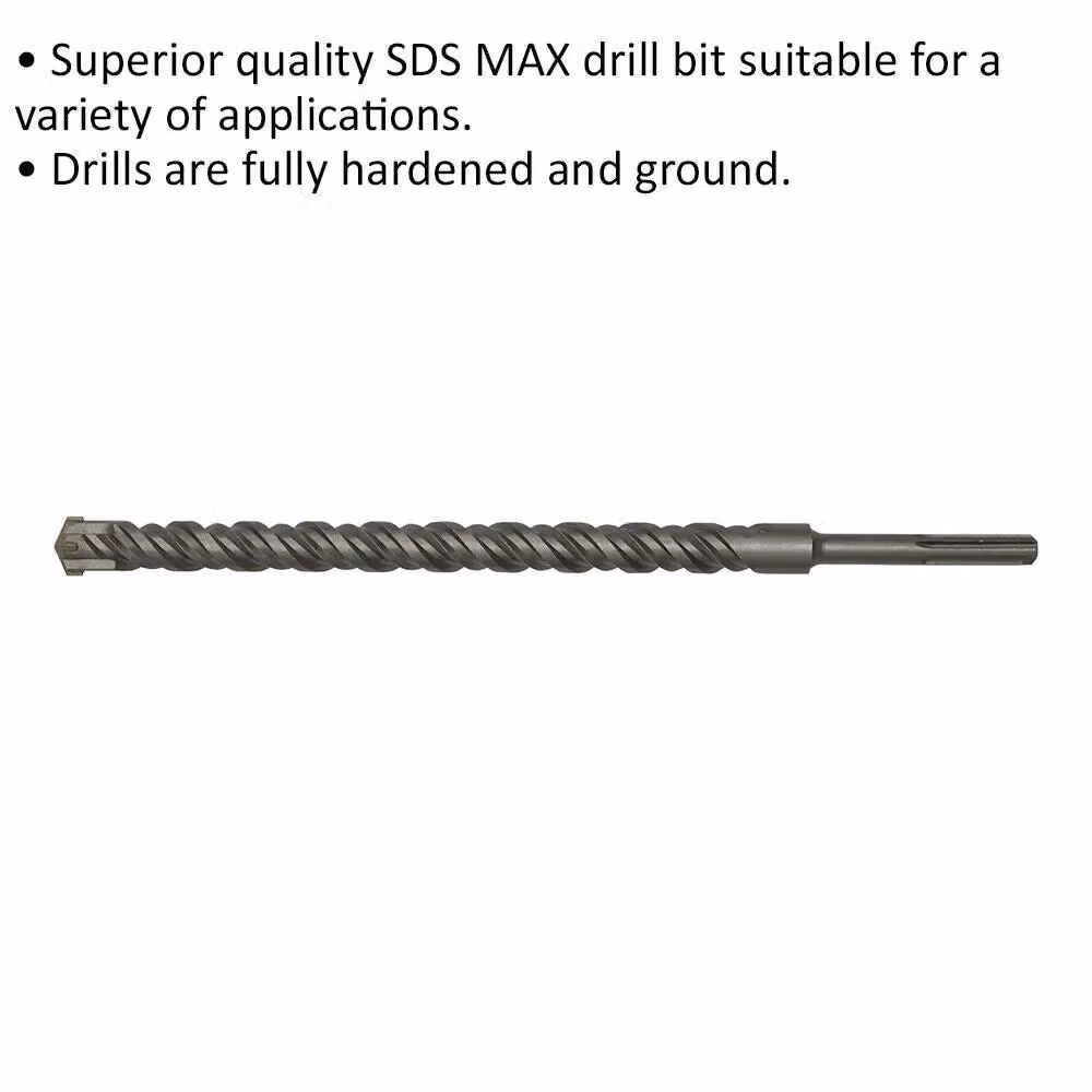 Loops SDS Max Masonry Drill Bit, Grey and Multicolour, Diameter: 38 mm, Length: 570 mm – 2