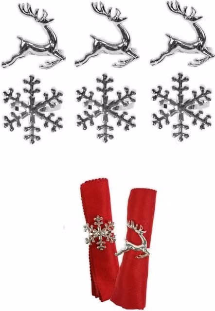 RSW Silver Napkin Rings, Set of 6