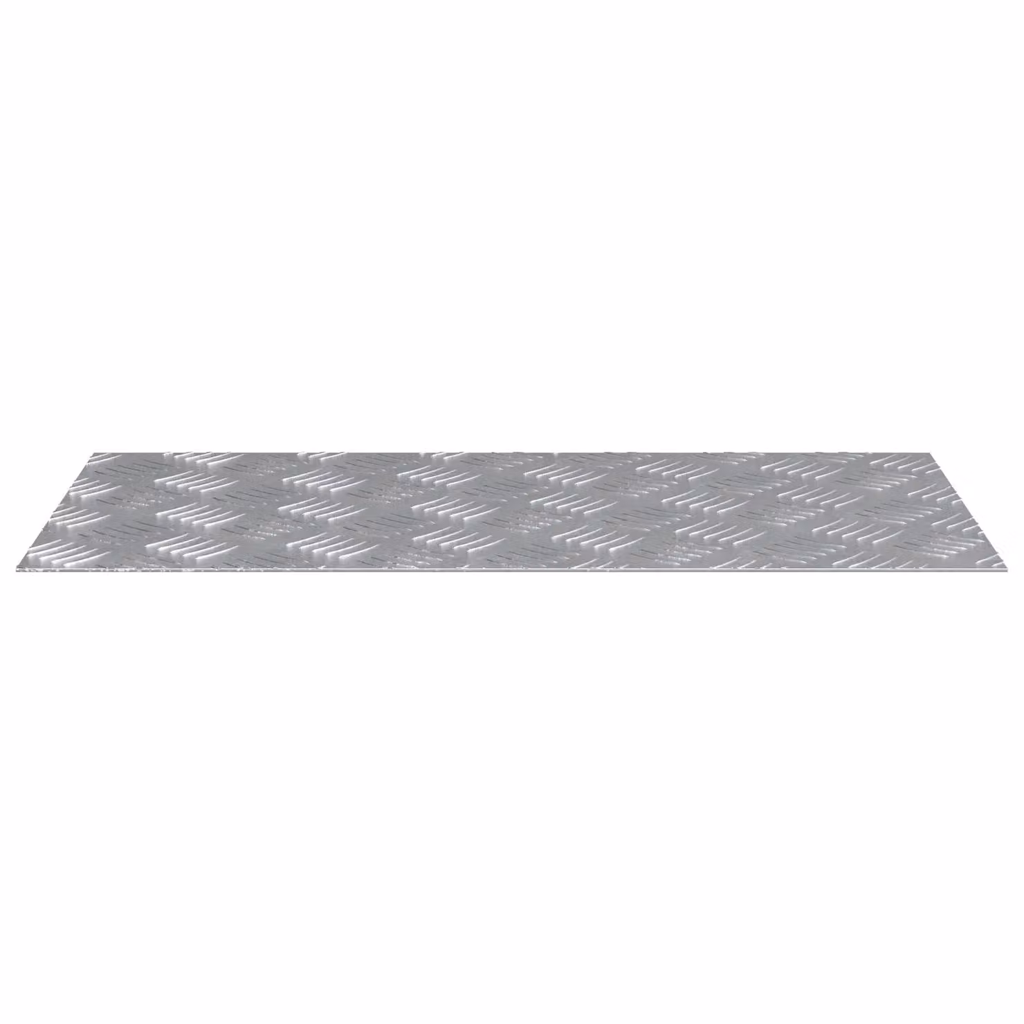 Berkfield Home Aluminium Anti-Slip Checker Plate Sheets in Silver, 2 Pack, W: 60 cm, D: 30 cm – 2