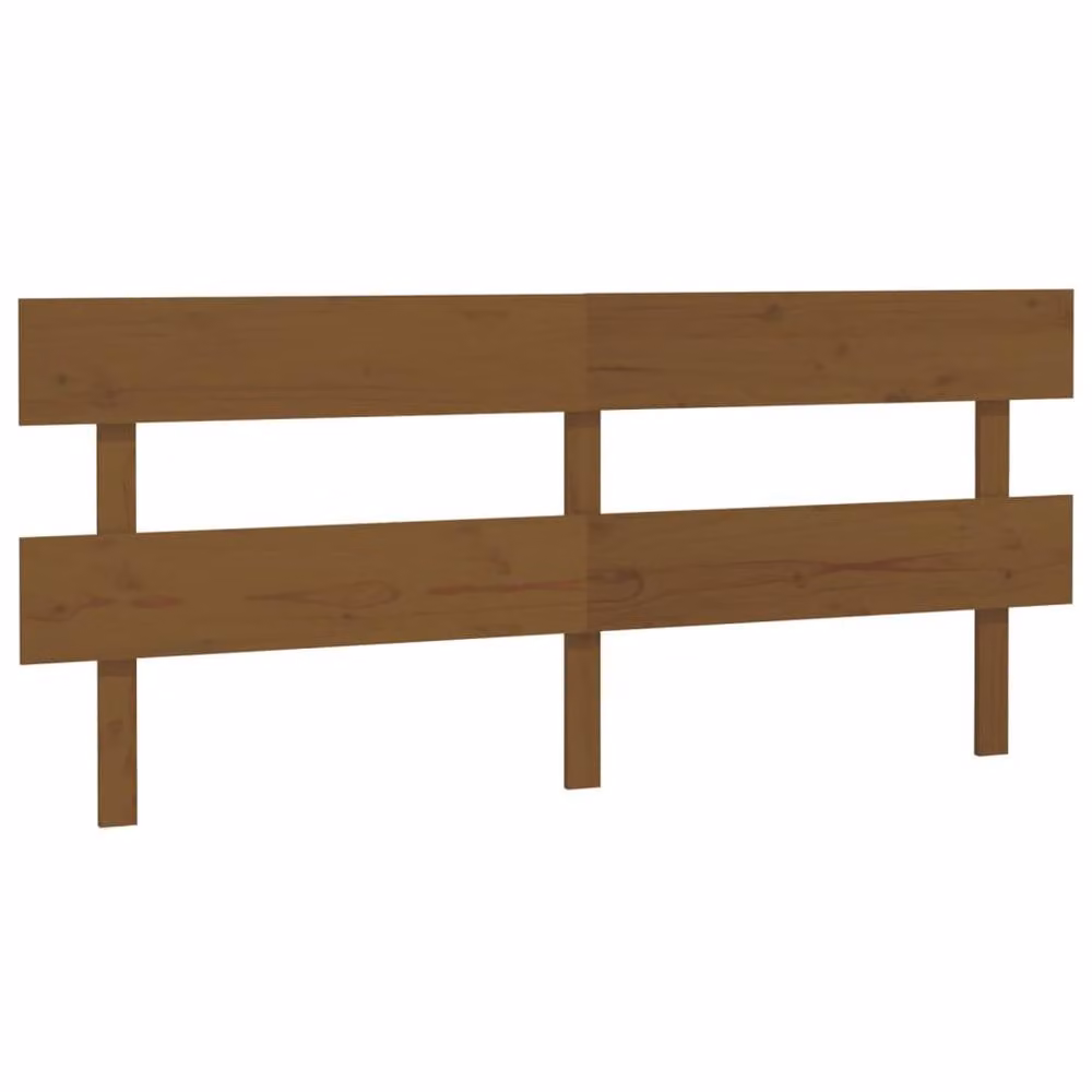 Berkfield Home Beautiful Bed Headboard in Honey Brown Solid Pine, W: 204 cm, D: 3 cm, H: 81 cm – 2