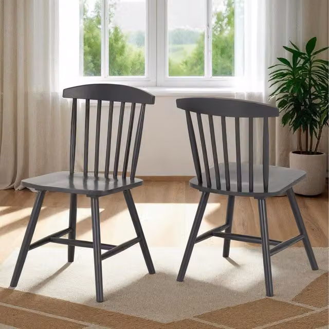 Seconique Scandinavian Style Oak Dining Chair in Grey and White