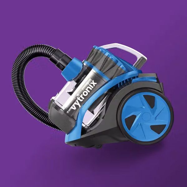 Vytronix Compact Cyclonic Bagless Cylinder Vacuum Cleaner, Blue, 2L, HEPA – 2