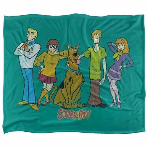 Scooby-Doo! Gang Silky Touch Super Soft Fleece Throw Blanket, Multicolour, W/D/H: 152 x 127 cm