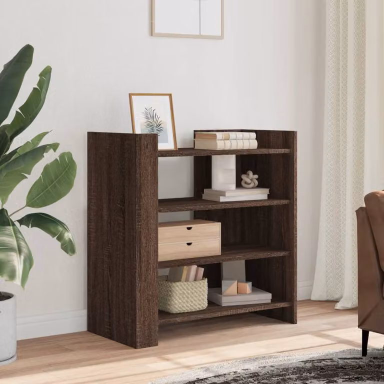 Berkfield Home Modern Sideboard in Brown Oak, W/D/H: 73.5 x 35 x 75 cm