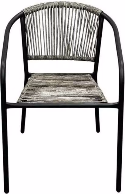 Kelvenix Modern Grey Plastic Garden Patio Single Chair