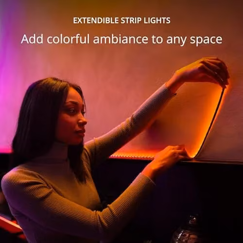 Twinkly Line Starter Kit 1.5m Multicolor LED Strip with Smart Controller, Black Wire, Compatible with Amazon Alexa, Google Assistant and Apple HomeKit – 2