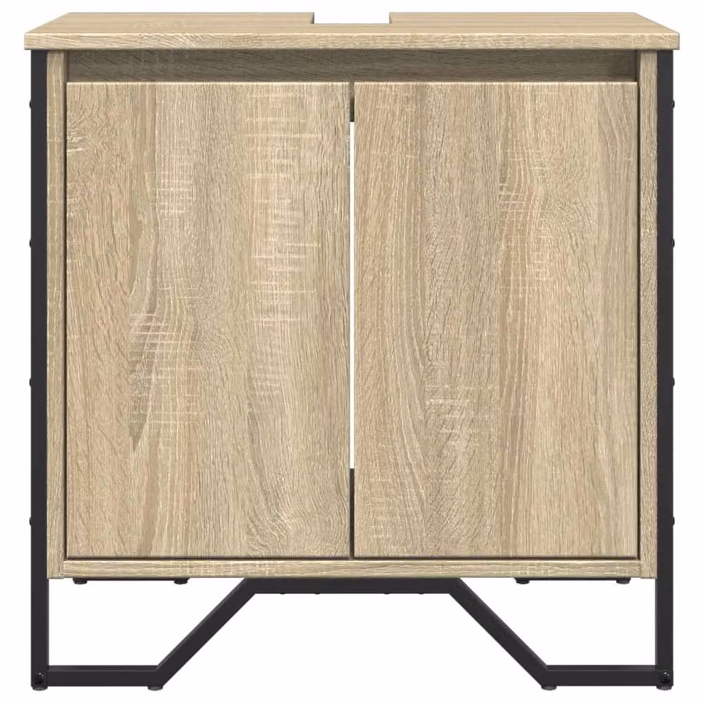 Berkfield Home Modern Freestanding Bathroom Sink Cabinet in Sonoma Oak, W/D/H: 60 x 35 x 60 cm – 3