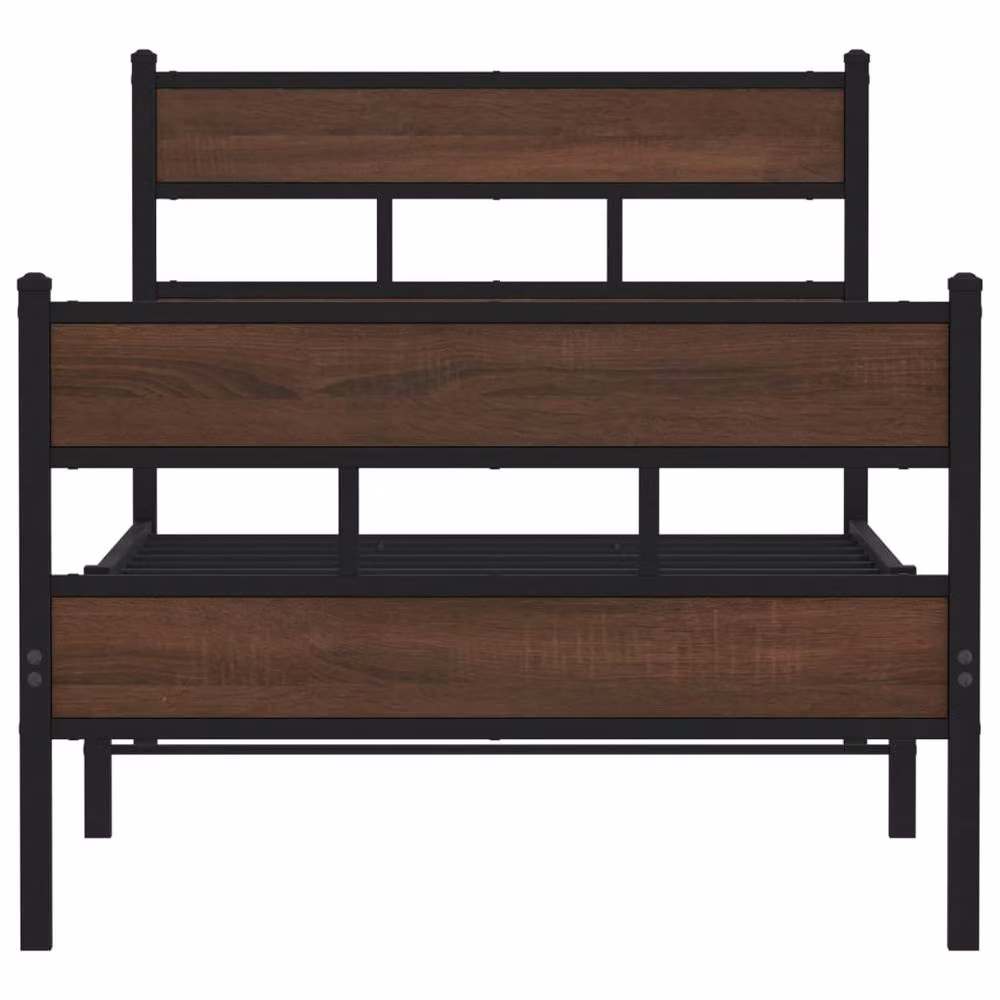 Berkfield Home Elegant Bed Frame with Headboard and Footboard, Brown, W/D/H: 80 x 200 cm – 4