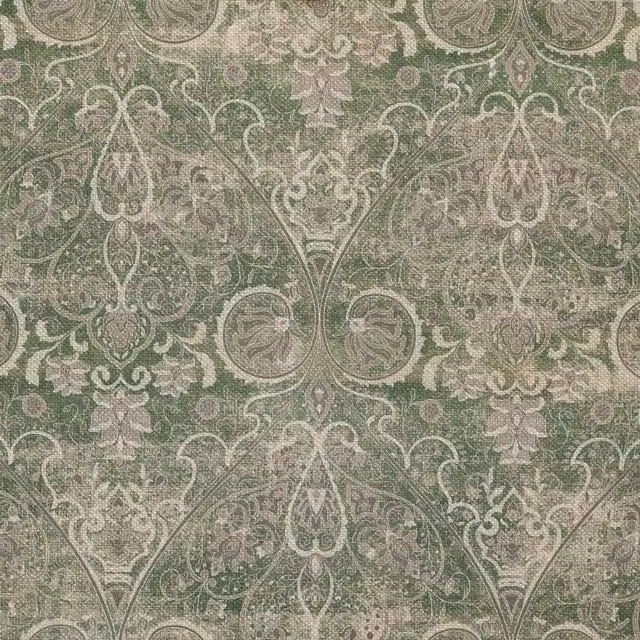 Linda Barker Home Jaipur Printed Emerald Green Cotton Fabric