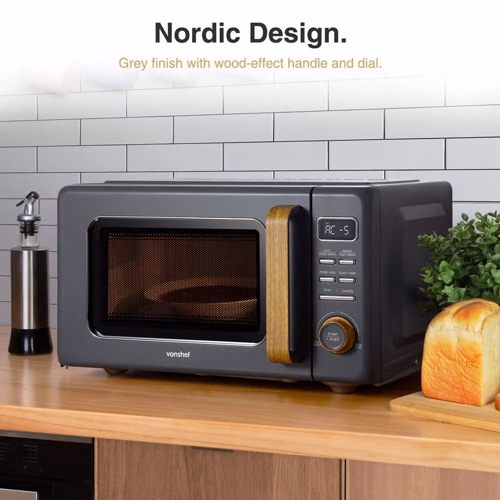 VonShef Fika 23L Digital Solo Microwave in Grey – 2