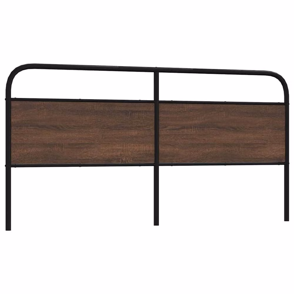 Berkfield Home Classic Oak Headboard in Brown, Steel and Engineered Wood, Width: 180 cm – 2