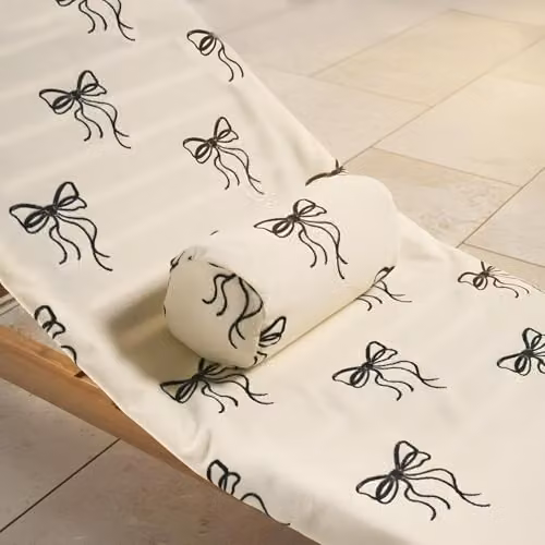 OHS Inflatable Bow Beach Bolster Pillow with Soft Microfibre Removable Cover, W/D/H: 36 x 16 x 16 cm – 3