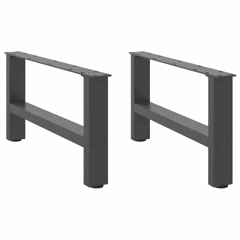 Berkfield Home Steel Coffee Table Legs in Anthracite Black, 2 pieces, H: 60 cm, W: 30-31 cm