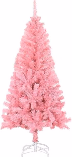 Berkfield Home Pink Artificial Christmas Tree with Stand, Height: 150 cm