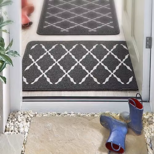 My Mat Arbor Charcoal Grey Non-Slip Rectangular Door Mat, W: 50 cm, D: 75 cm – 2