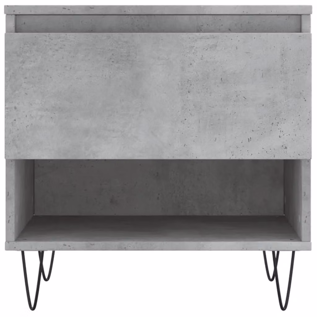 Berkfield Home Set of 2 Modern Nested Coffee Tables in Concrete Grey, W/D/H: 50 x 46 x 50 cm – 3
