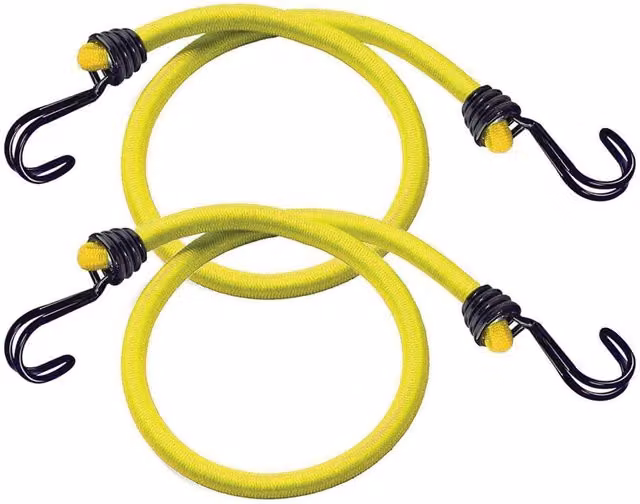Master Lock Twin Plastic Coated Steel Wire Bungee Cords in Yellow