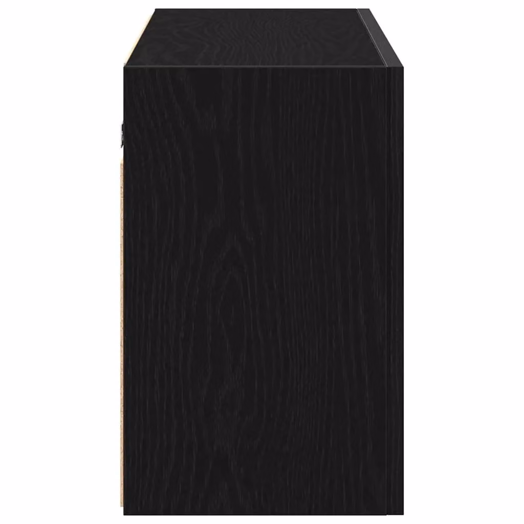 Berkfield Home Black Wall Mounted Bathroom Cabinet with Hinged Doors and Internal Shelves, W: 100 cm, D: 25 cm, H: 40 cm – 3