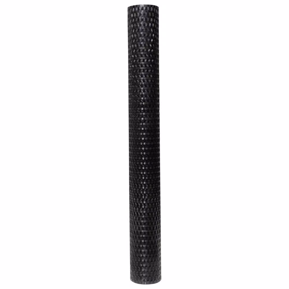 Berkfield Home Black Poly Rattan Balcony Screen, W: 1000 cm, H: 80 cm – 3