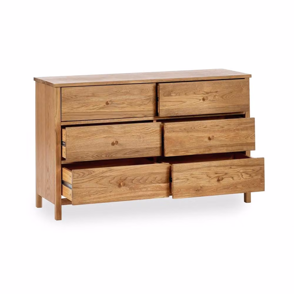 Cheshire Premium Ridgeway 6 Drawer Chest in Brown Light Oak – 2