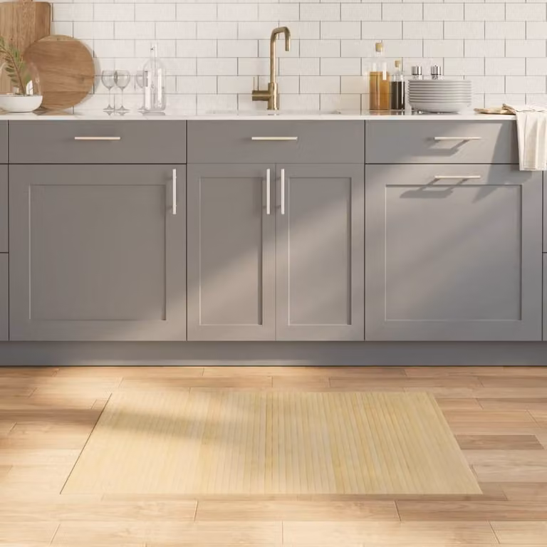 Berkfield Home Rectangular Striped Rug in Beige and Bamboo, W: 70 cm x L: 100 cm