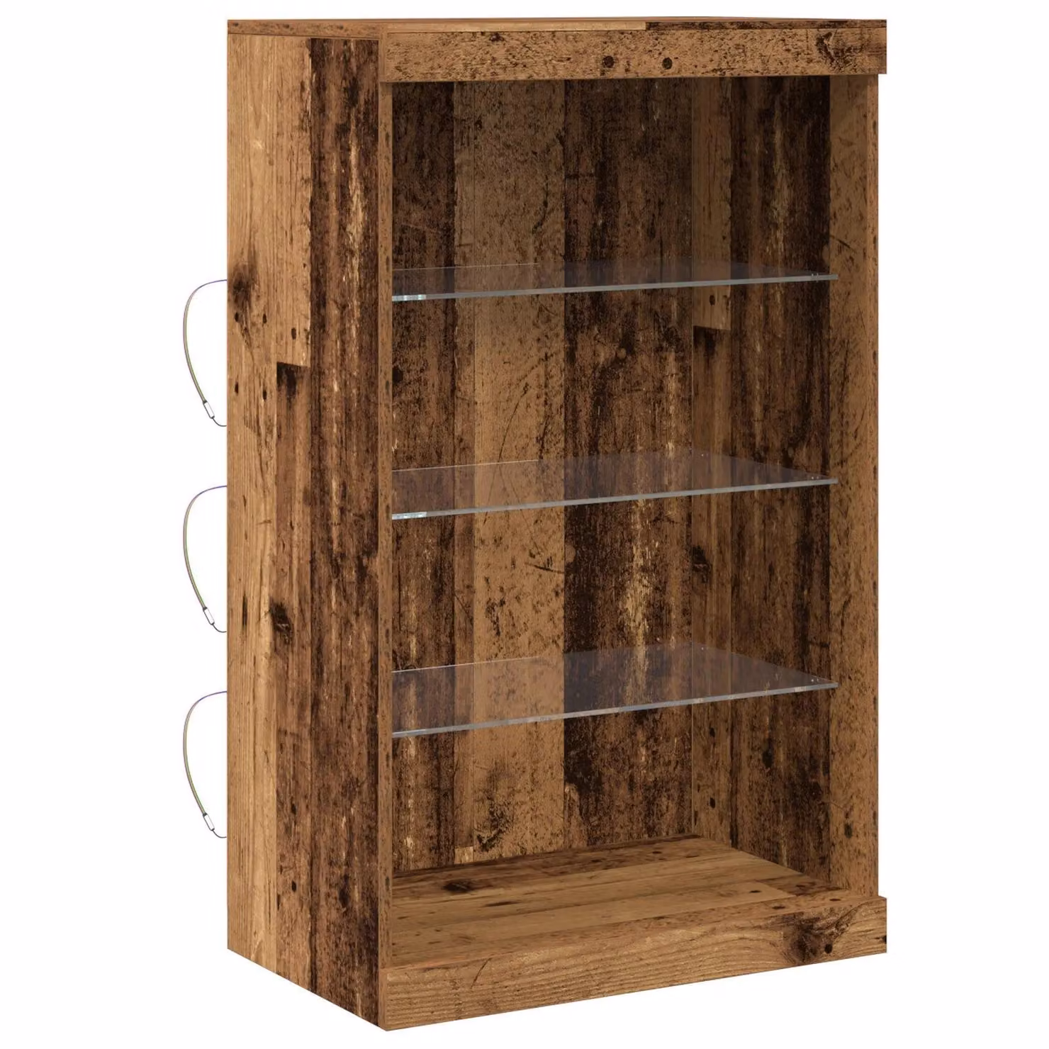Berkfield Home Rustic Wood Sideboard with Integrated LED Lights in Brown, W/D/H: 60.5 x 37 x 100 cm – 2