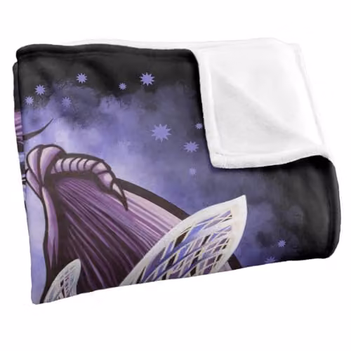 JQ Licensing En Protectors of the Realm Fairy and Dragon Silky Touch Super Soft Throw Blanket, White, W/D/H: 152 x 127 cm – 2