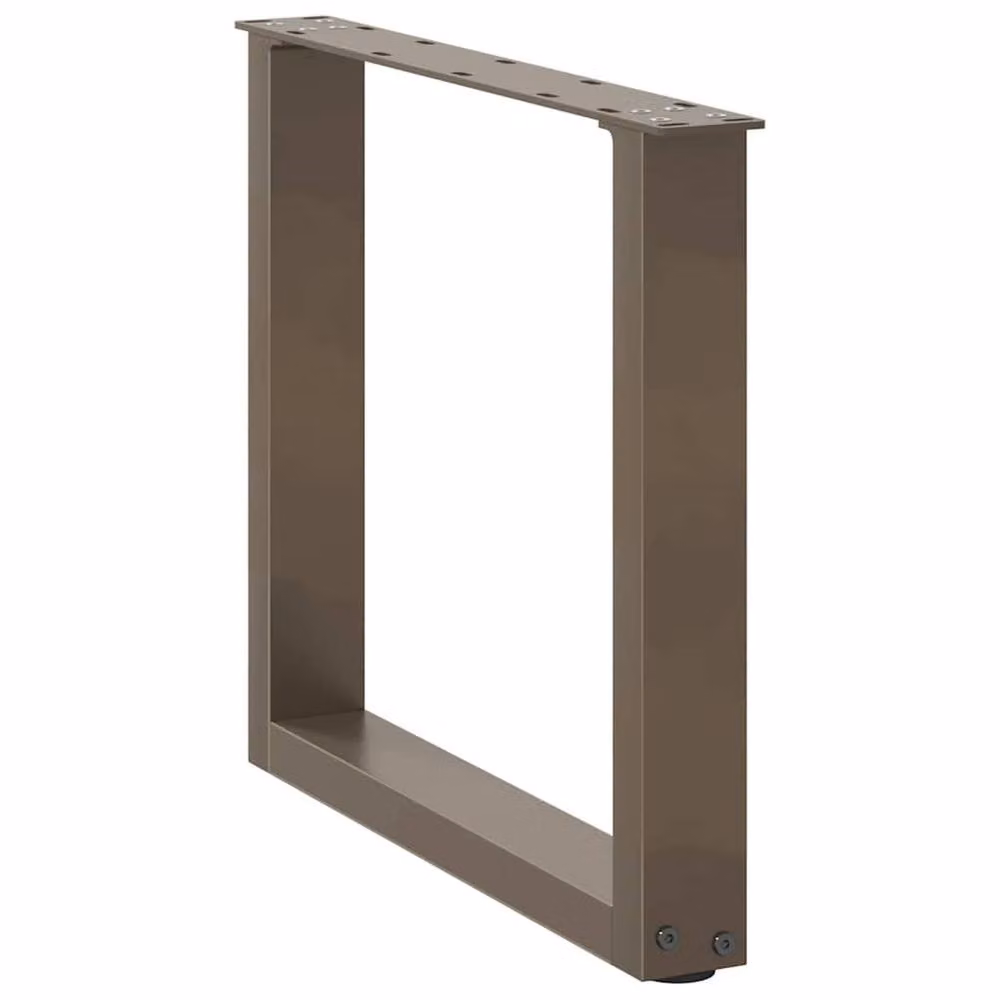 Berkfield Home U-Shaped Coffee Table Legs, 2 Pieces, Brown Steel, H: 50 cm, W: 42.5 cm, D: 42.5 cm – 2