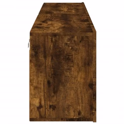 vidaXL Set of 2 Modern Wall-Mounted TV Cabinets in Smoked Oak, W/D/H: 80 x 30 x 41 cm – 3