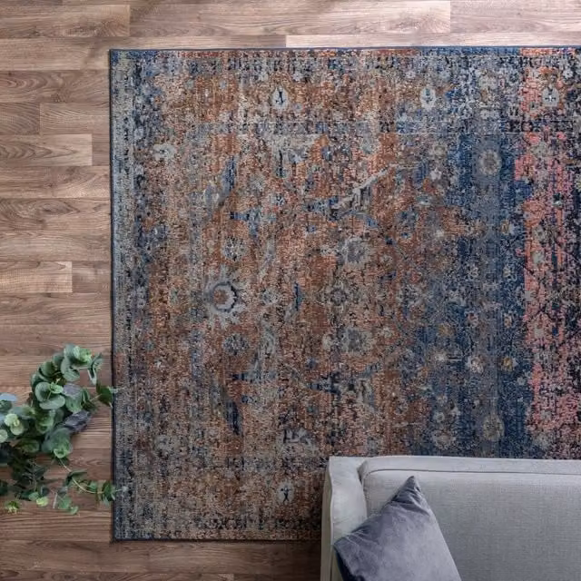 The Rug Shop UK Multi Traditional Persian Floral Machine Woven Area Rug, Multicolour, W: 195 cm, D: 290 cm