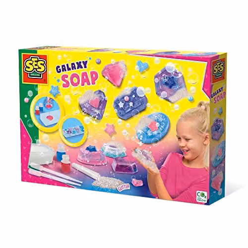 SES Creative 14765 Making Galaxy Soaps Kit in Red, Blue and Multicolour – 1