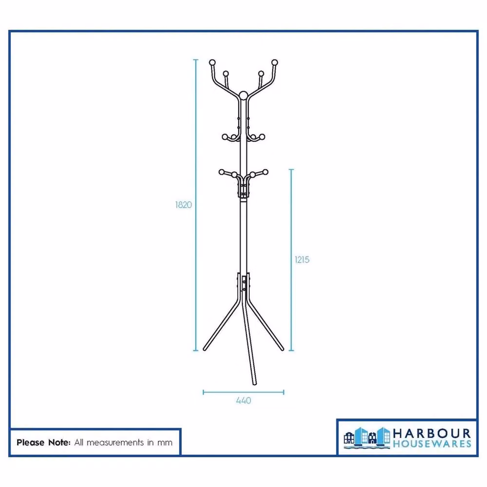 NESTLUNE Classic Free-Standing Metal Coat Rack in Matt White – 2