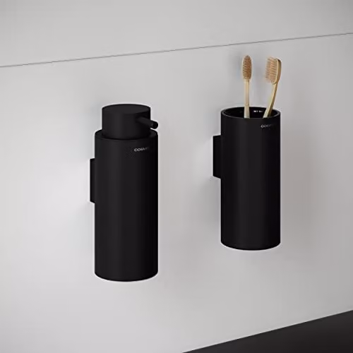 COSMIC Wall-Mounted Refillable Soap Dispenser in Black, 200 ml, W/D/H: 6.5 x 11 x 16 cm – 2