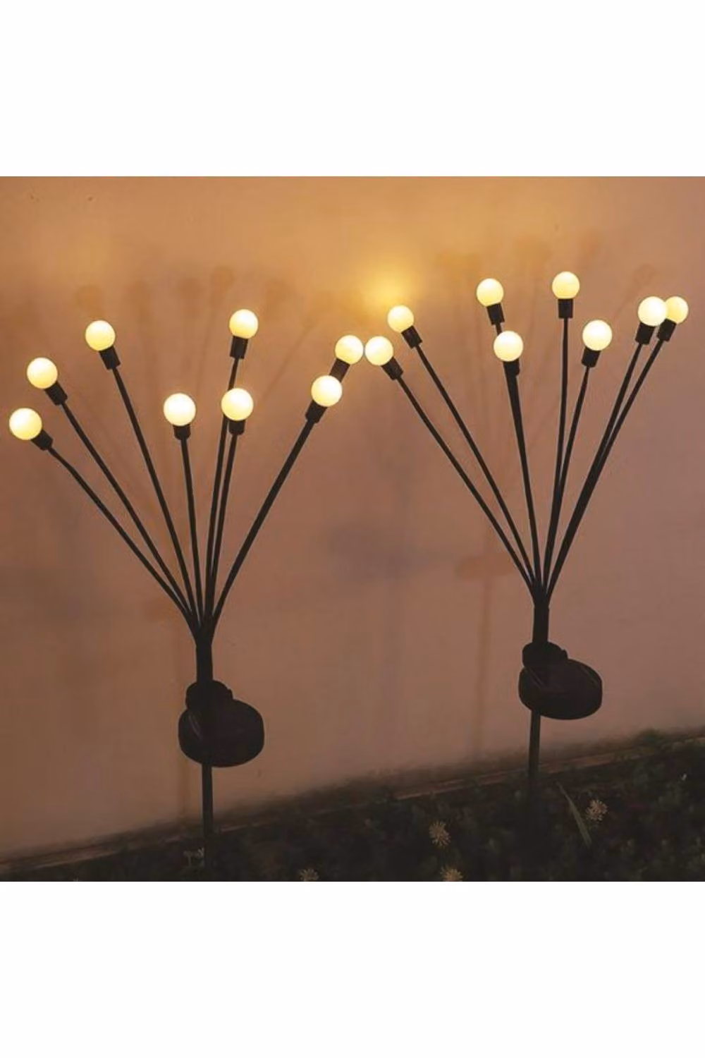 KDMD Firefly Solar LED Spike Lights Set of 2, Black – 2