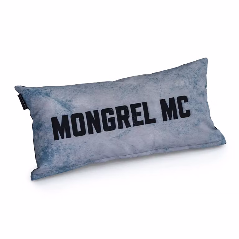 GameOver Store Mongrel MC Gaming Cushion, Grey, W/D/H: 56.0 x 27.0 x 56.0 cm